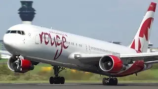 LOUD and POWERFUL Afternoon Takeoffs- UP CLOSE Rotations- 23L- Manchester