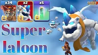 2 ICE HOUNDS + 34 BALLOONS + 5 INVISIBLE SPELLA = SUPER SPAM! TH14 Attack Strategy - Clash of Clans