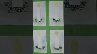 Watercolour Candle - Quick Card