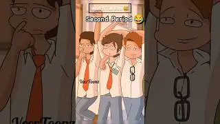 First Period vs. 2nd Period: The Transformation 😂 #schoolmemes #funny #relatable #animation