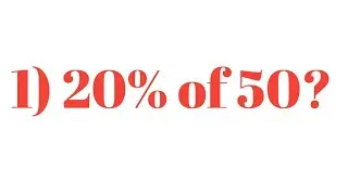 Find the value of 20% of 50? How to do percentage calculations