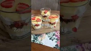 Zo SIMPEL maar HEERLIJK! 🍓 #toetje #simpel #vlaflip #aardbei #bastogne #recept #zegmaarfem #vlog
