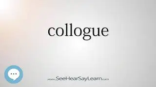 collogue - Smart & Obscure English Words Defined 🗣🔊