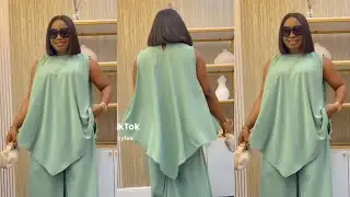 How to Sew SLEEVELESS POINTED  CIRCLE TOP with  Button  Keyhole 💥