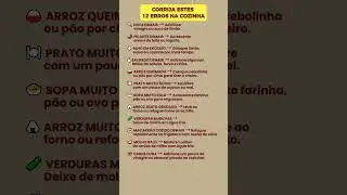 CORRIJA ESTES 12 ERROS NA COZINHA⚠️ Leia a descri&ccedil;&atilde;o ⚠️. #saude