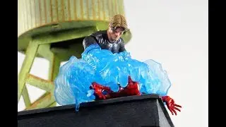 Hasbro Marvel Legends Molten Man BAF Wave HYDRO-MAN Action Figure Review