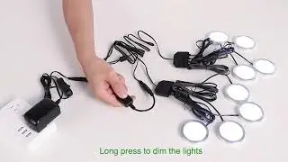 Aiboo LED Under Cabinet Puck Lights Kit with Touch Dimmable Switch for Kitchen Cupboard Clos Reviews