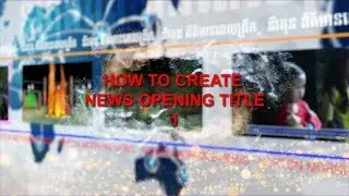 Adobe After Effects - How to create News Opening Title part 1