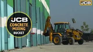 JCB Concrete Mixing Bucket with Backhoe Loader I Quick & Efficient Concrete Preparation