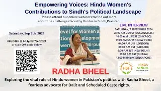 Radha Bheel - Empowering Voices: Hindu Women's Contributions to Sindh's Political Landscape(7th-S&hellip;