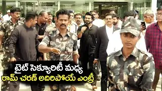 Mega Power Star Ram Charan Entry in Arrival at Gannavaram Airport | Bezawada Media