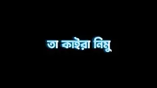 (তা কাইরা নিমু) black screen status || bangla attitude status
