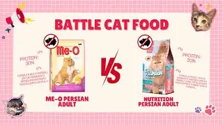 BATTLE CAT FOOD : MEO PERSIAN ADULT VS NUTRITION PERSIAN ADULT! WHICH IS BETTER?🤔 | Radiokucing #208