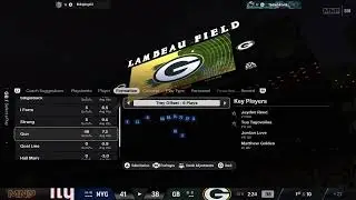 NFL Madden26 OTSS 2028 Season Week 5, Giants @ Packers. #MondayNightFootball