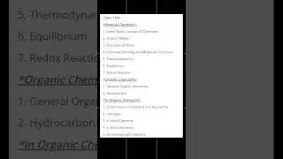 Division of chemistry into physical, organic, inorganic chapters of NCERT #11th & 12th class 😇
