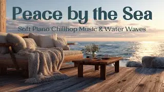 Sunset by the Water 🎹  Soft Piano Chillhop & Ocean Ambience