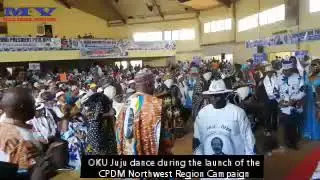 OKU Juju dance during the launch of the CPDM Northwest Region Campaign