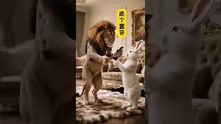 Mottu Billa With Mister Lion &ndash; Funny and Unexpected Animal Duo #Shorts
