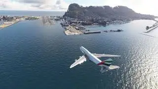 Emirates Boeing 747-8 aircraft failed to land and performed a go-around at Gibraltar Airport
