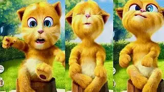 Talking Ginger Cat #funny game 🍐🍒🍕🐠🍉🍊🧅🥞🥨🍑