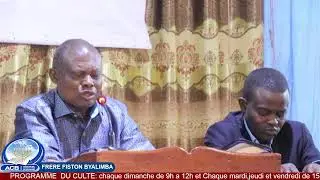 CULTE DU DIMANCHE 11.01.2026 AVEC LE FRERE FISTON BYALIMBA