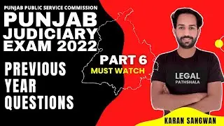 Punjab Judiciary Previous year Questions | Civil Judge cum Judicial Magistrate | Karan Sangwan | 6