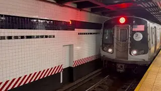 MTA IND Queens Blvd Line: R179 (M) Train (Manhattan Bound) Leaving Queens Plaza Station (06/06/2025)