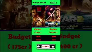 Vikram vedha vs war 2 movie budget and box office collection comparison #shorts #trending