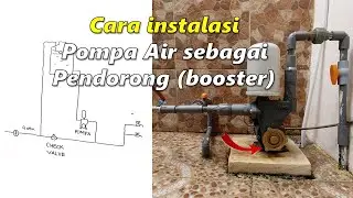 Hemat listrik, cara merangkai instalasi pompa air sebagai pendorong (booster)