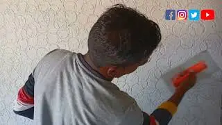 New Texture Round Up Design Wall  2022 || How To Make Raund Up Design For Wall