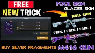 GET M416 FOOL SKIN & M416 GLACIER GUN SKIN PURCHASE SILVER FRAGMENT || NEW VPN TRICK SEASON 12