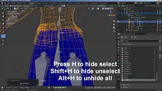 Blender 2.8-2.9 How to hide mesh on weight paint mode