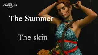 Painting bust - Summer - The skin colour