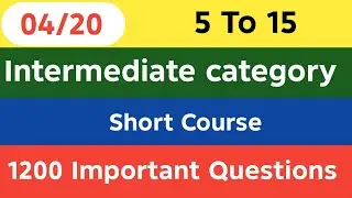 Intermediate Category Lecture 04 | Notes 5 to 15 | Haider Sindhi Academy