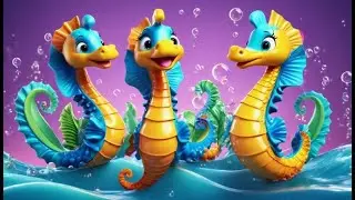Silly Seahorses in the Sea | English Nursery Rhyme | Fun and Imaginative Song for Kids