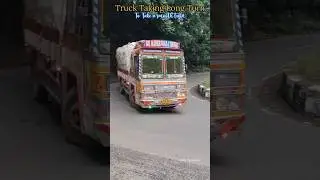 super driving skills by Ashok Leyland loaded truck driver to have a smooth turn #turn #smooth