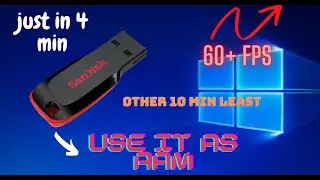 How to use usb as a RAM [by Take itOut] increase gaming performance and get 40 to 60+ fps urdu
