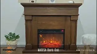 Elektrokamin ElectricSun Marisa Dunkle Eiche, mit Soundeffekt, mit App, 3 Farbeinstellungen
