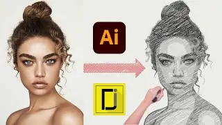 Convert Your Photo into Pencil scribble | Adobe illustrator Pencil scribble sketch | Graphic design