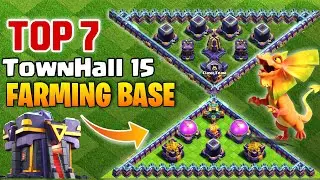 NEW Top 07 TownHall 15 (TH15) Farming BASES with LINK | TH15 FARMING BASE LINK | CLASH OF CLANS