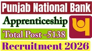 Punjab National Bank Graduate Apprentice Recruitment 2026.