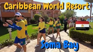 Caribbean World Resort Soma Bay 5* | Hotel view part 1 | Hurghada, Egypt | Walking Mango 4K Tour