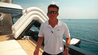 FunAir Yacht Slide deployment on charter superyacht Loon