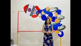 Space theme party/outer space theme/easy boys birthday party decoration backdrop/galaxy theme party