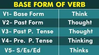 Conjugation English Verb to THINK | THINK Past Tense | V1 V2 V3 V4 V5