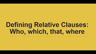 A2 English Grammar Lesson 10 | Defining Relative Clauses (Who, Which, ...) | Learn English with Aime