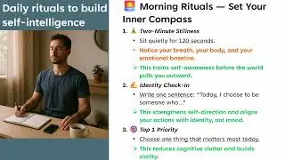 Daily ritual to build self-intelligence - Morning Rituals - set your inner compass