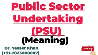 Public Sector Undertaking | Meaning Of Public Sector Undertaking | Meaning Of PSU