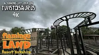 A soaking wet ride on Twistosaurus - On-Ride POV - Flamingo Land - July 2022 - 4K