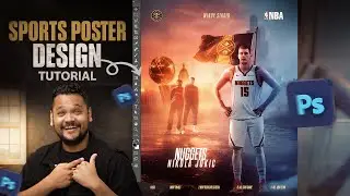 Nikola Jokić x Denver Nuggets 🏀 | CINEMATIC NBA Poster Design Tutorial (Photoshop)
